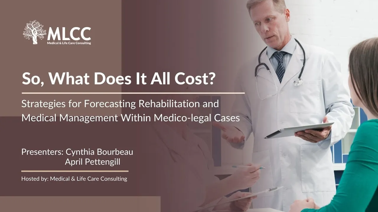 So, What Does It All Cost? Strategies for Forecasting Rehabilitation and Medical Management Within Medico-legal Cases.​