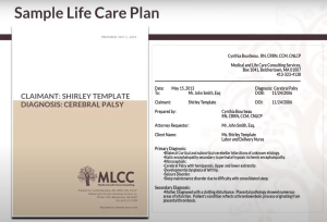 Sample Life Care Plan
